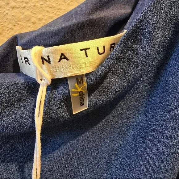 Trina Turk One Shoulder Fringe Dress, Turquoise Womens Gull Sz M NWT - Picture 5 of 6